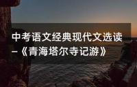 中考语文经典现代文选读—《青海塔尔寺记游》
