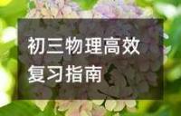 初三物理高效复习指南