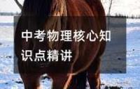 中考物理核心知识点精讲