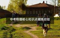 中考物理核心知识点精炼总结