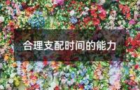 合理支配时间的能力