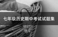 七年级历史期中考试试题集