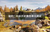 届初二年级历史第四单元测试