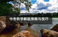 中考数学解题策略与技巧