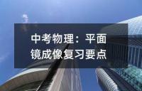 中考物理:平面镜成像复习要点