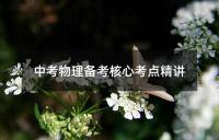 中考物理备考核心考点精讲
