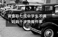调查称七成中学生不满：妈妈干涉我每件事