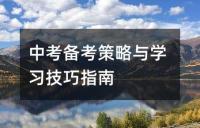 中考备考策略与学习技巧指南