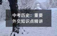中考历史:重要外交知识点精讲