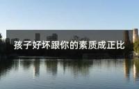 孩子好坏跟你的素质成正比