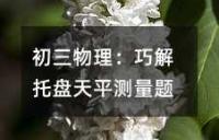 初三物理:巧解托盘天平测量题