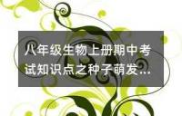 八年级生物上册期中考试知识点之种子萌发的过程
